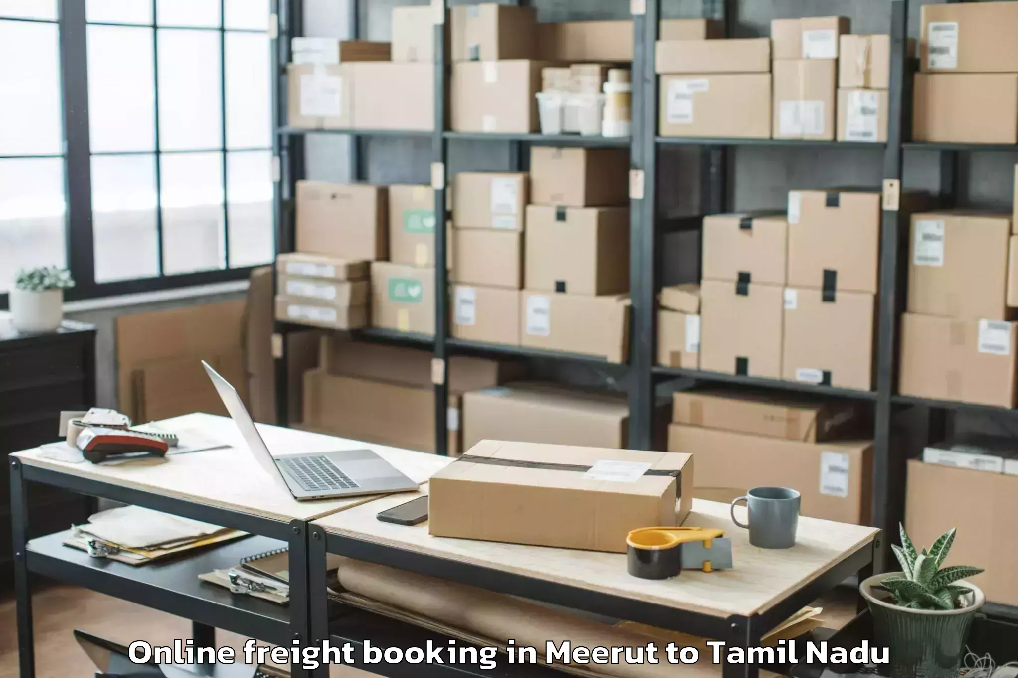 Affordable Meerut to Uttiramerur Online Freight Booking